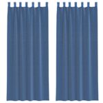 vidaXL Voálové závesy so slučkami 2 ks, kráľovská modrá 140x260 cm – Obrázok 2