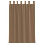 vidaXL Voálové závesy so slučkami, 2 ks, svetlohnedé 140x175 cm – Obrázok 4