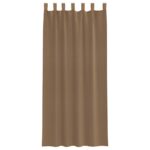 vidaXL Voálové závesy so slučkami, 2 ks, svetlohnedé 140x225 cm – Obrázok 4