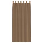 vidaXL Voálové závesy so slučkami, 2 ks, svetlohnedé, 140x245 cm – Obrázok 4