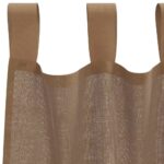vidaXL Voálové závesy so slučkami, 2 ks, svetlohnedé, 140x245 cm – Obrázok 5