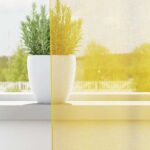 vidaXL Voálové závesy so slučkami, 2 ks, žlté, 140x175 cm – Obrázok 3