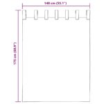 vidaXL Voálové závesy so slučkami, 2 ks, žlté, 140x175 cm – Obrázok 8