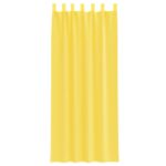 vidaXL Voálové závesy so slučkami, 2 ks, žlté, 140x260 cm – Obrázok 4