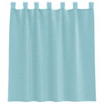 vidaXL Voálové závesy so slučkami, 2 ks, tyrkysové, 140x140 cm – Obrázok 4