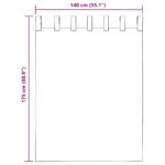 vidaXL Voálové závesy so slučkami, 2 ks, tyrkysové, 140x175 cm – Obrázok 8