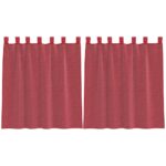 vidaXL Voálové závesy so slučkami, 2 ks, vínovo červené, 140x140 cm – Obrázok 2