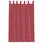 vidaXL Voálové závesy so slučkami, 2 ks, vínovo červené, 140x175 cm – Obrázok 4