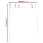 vidaXL Voálové závesy so slučkami, 2 ks, vínovo červené, 140x175 cm – Obrázok 8