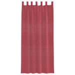 vidaXL Voálové závesy so slučkami, 2 ks, vínovo červené, 140x225 cm – Obrázok 4