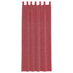 vidaXL Voálové závesy so slučkami, 2 ks, vínovo červené, 140x260 cm – Obrázok 4