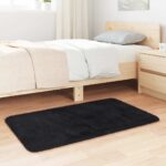 vidaXL Chlpatý koberec s vysokým vlasom „NAVARRA“ čierny 60x100 cm polyester – Obrázok 3