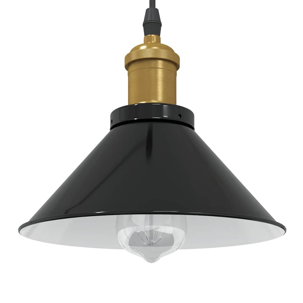 4103443_1.jpg vidaXL Závesná lampa s nastaviteľnou výškou E27 lesklá čierna Ø 22 cm kovová – Obrázok 1