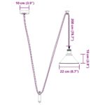 vidaXL Závesná lampa s nastaviteľnou výškou E27 lesklá čierna Ø 22 cm kovová – Obrázok 11