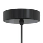 vidaXL Závesná lampa s nastaviteľnou výškou E27 lesklá čierna Ø 22 cm kovová – Obrázok 7