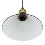 vidaXL Závesná lampa s nastaviteľnou výškou E27 lesklá čierna Ø 22 cm kovová – Obrázok 9