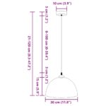 vidaXL Závesné lampy 2 ks, výškovo nastaviteľné, E27, čierne, Ø 30 cm, kovové – Obrázok 12
