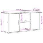 vidaXL TV skrinka „ODDA“ 79x24x40 cm masívne borovicové drevo – Obrázok 10
