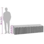 vidaXL Záhradný úložný box hnedý 220x50x58 cm polyratan – Obrázok 12