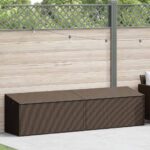 vidaXL Záhradný úložný box hnedý 220x50x58 cm polyratan – Obrázok 2