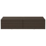 vidaXL Záhradný úložný box hnedý 220x50x58 cm polyratan – Obrázok 3