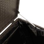 vidaXL Záhradný úložný box hnedý 220x50x58 cm polyratan – Obrázok 9