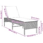 vidaXL Záhradné ležadlo s vankúšom čierne 55x200x44 cm polyratan – Obrázok 10