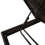 vidaXL Záhradné ležadlo s vankúšom čierne 55x200x44 cm polyratan – Obrázok 9