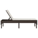 vidaXL Záhradné ležadlo s vankúšom hnedé 55x200x44 cm polyratan – Obrázok 6