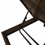 vidaXL Záhradné ležadlo s vankúšom hnedé 55x200x44 cm polyratan – Obrázok 9