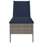 vidaXL Záhradné ležadlo s vankúšom, sivé 55x200x44 cm, polyratan – Obrázok 5