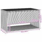 vidaXL Záhradná krabica na vankúše, sivá 100x55x55,5 cm, polyratan – Obrázok 10