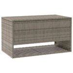 vidaXL Záhradná krabica na vankúše, sivá 100x55x55,5 cm, polyratan – Obrázok 2