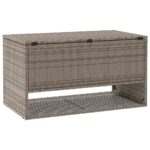 vidaXL Záhradná krabica na vankúše, sivá 100x55x55,5 cm, polyratan – Obrázok 6