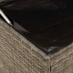 vidaXL Záhradná krabica na vankúše, sivá 100x55x55,5 cm, polyratan – Obrázok 8
