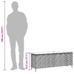 vidaXL Záhradná lavica s vankúšom béžová 110x30x40,5 cm polyratan – Obrázok 9