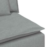 vidaXL Modulová opierka na ruky s vankúšmi, svetlosivá, 100 cm – Obrázok 8