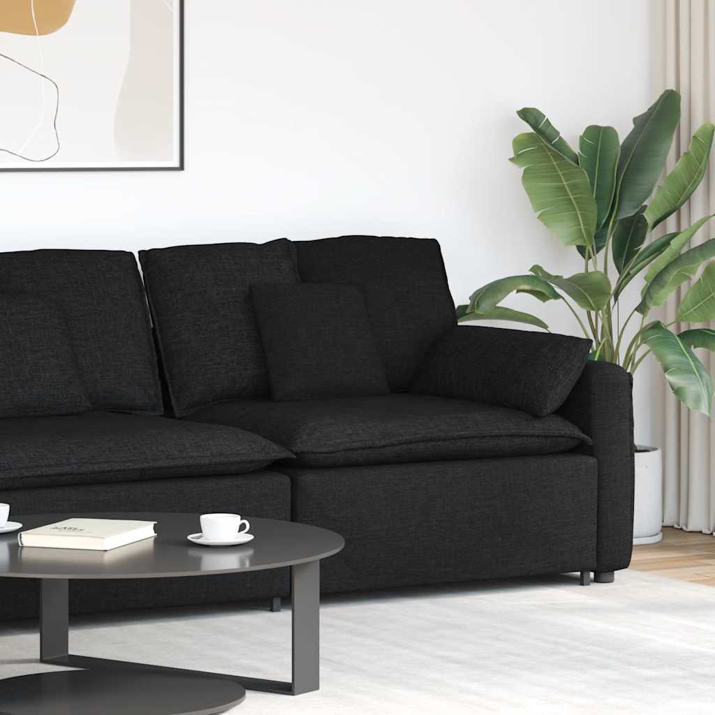 4104389_1.jpg vidaXL Modulová opierka na ruky s vankúšmi, čierna 100 cm – Obrázok 1