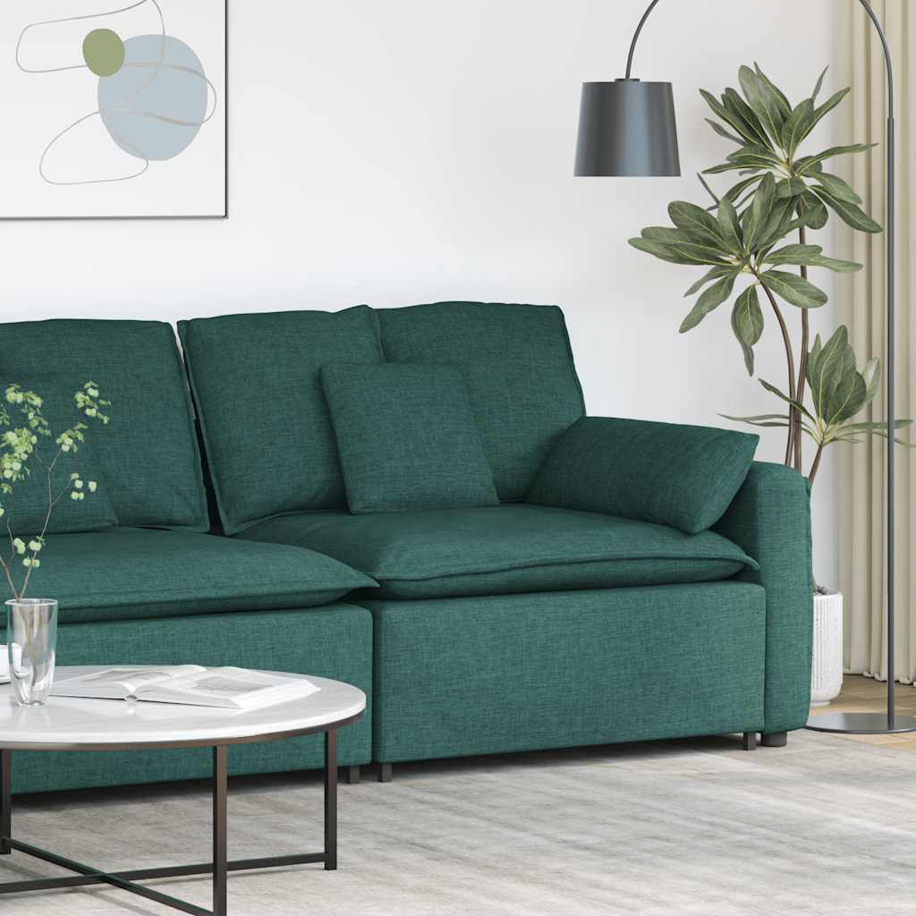 4104391_1.jpg vidaXL Modulárna opierka na ruky s vankúšmi, tmavozelená, 100 cm – Obrázok 1