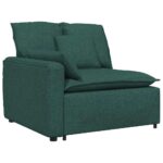 vidaXL Modulárna opierka na ruky s vankúšmi, tmavozelená, 100 cm – Obrázok 2