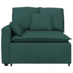 vidaXL Modulárna opierka na ruky s vankúšmi, tmavozelená, 100 cm – Obrázok 3