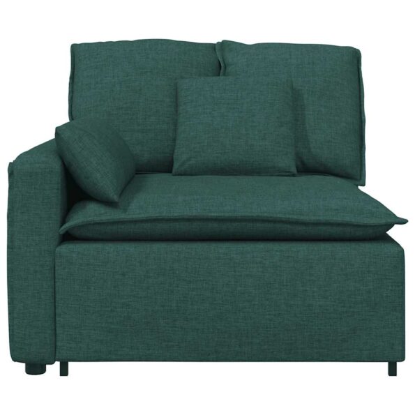 vidaXL Modulárna opierka na ruky s vankúšmi, tmavozelená, 100 cm – Obrázok 3