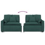vidaXL Modulárna opierka na ruky s vankúšmi, tmavozelená, 100 cm – Obrázok 6