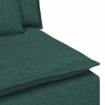 vidaXL Modulárna opierka na ruky s vankúšmi, tmavozelená, 100 cm – Obrázok 7
