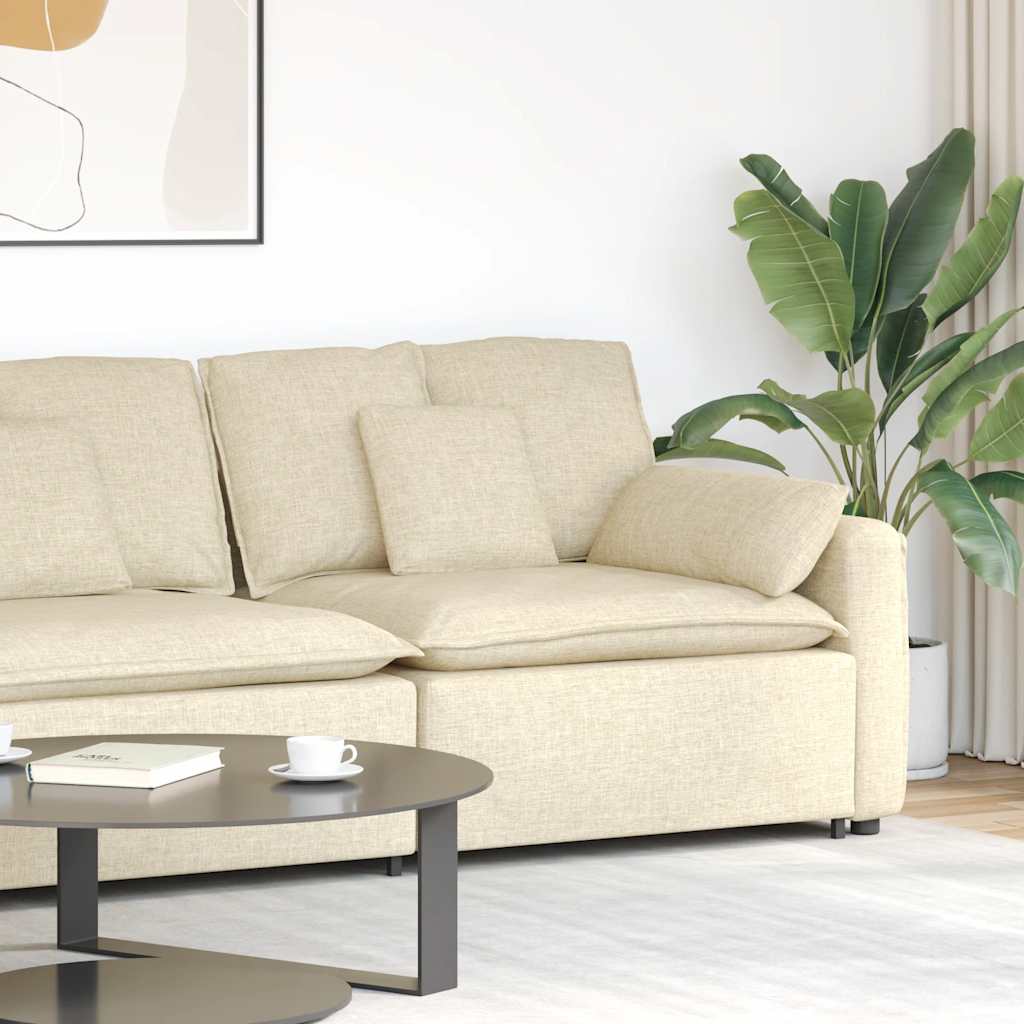 4104393_1.jpg vidaXL Modulová opierka na ruky s vankúšmi, krémová 100 cm – Obrázok 1