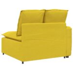 vidaXL Modulová opierka na ruky s vankúšmi, svetložltá, 100 cm – Obrázok 5