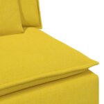 vidaXL Modulová opierka na ruky s vankúšmi, svetložltá, 100 cm – Obrázok 8