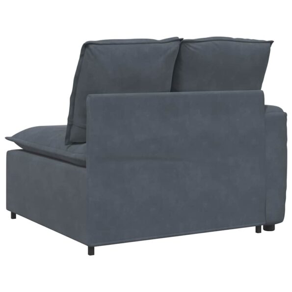 vidaXL Modulová opierka na ruky s vankúšmi, tmavosivá, 100 cm – Obrázok 5