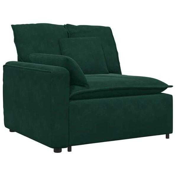 vidaXL Modulárna opierka na ruky s vankúšmi, tmavozelená, 100 cm – Obrázok 2
