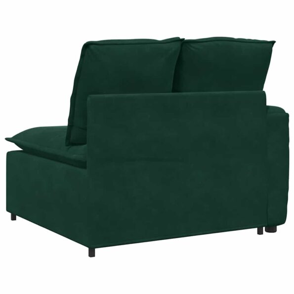 vidaXL Modulárna opierka na ruky s vankúšmi, tmavozelená, 100 cm – Obrázok 5